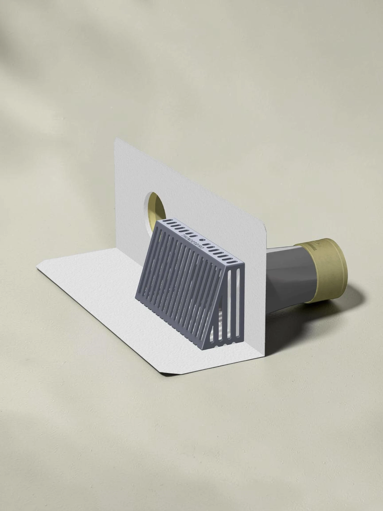 deviravo Through-Wall Parapet Roof Drain with Overflow, PVC Clad 316 Stainless Steel, 2", 3", 4" Outlet Options